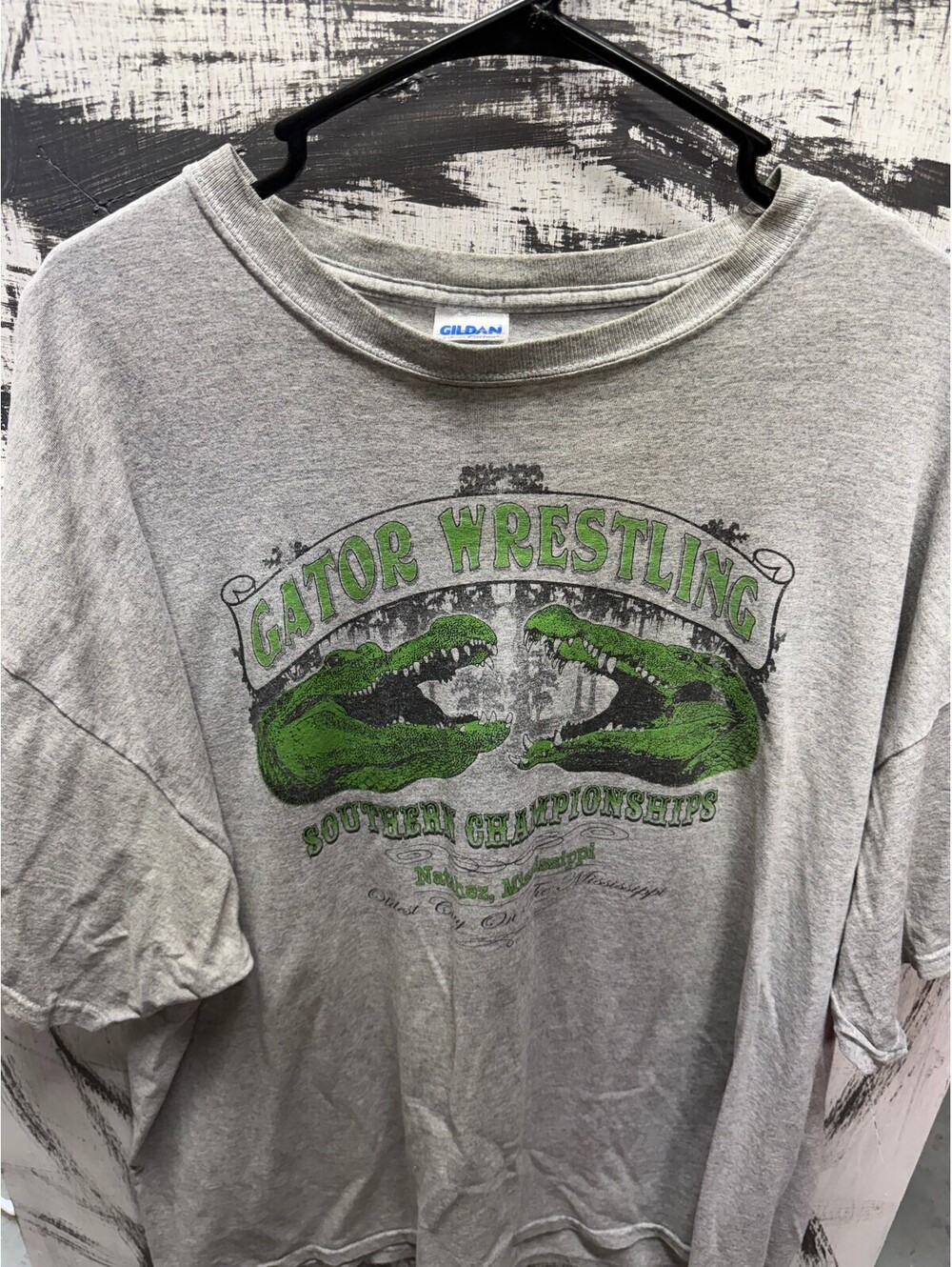 vintage double sided gator wrestling shirt